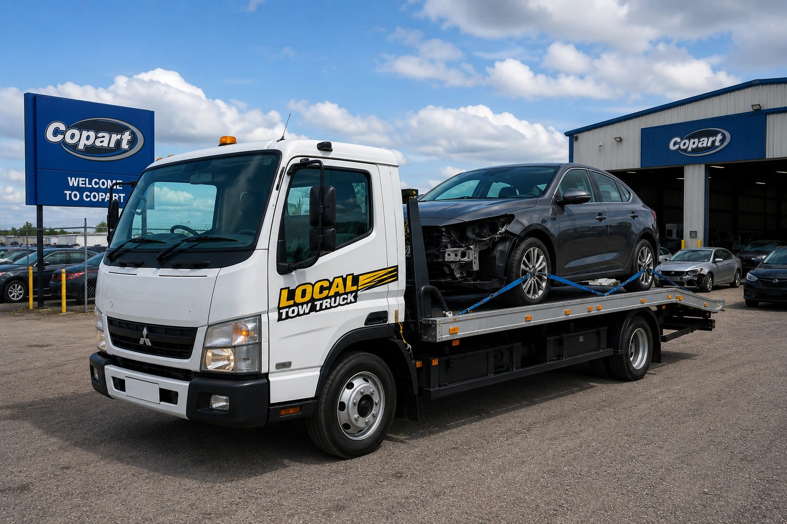 Accident and flatbed recovery in Bath