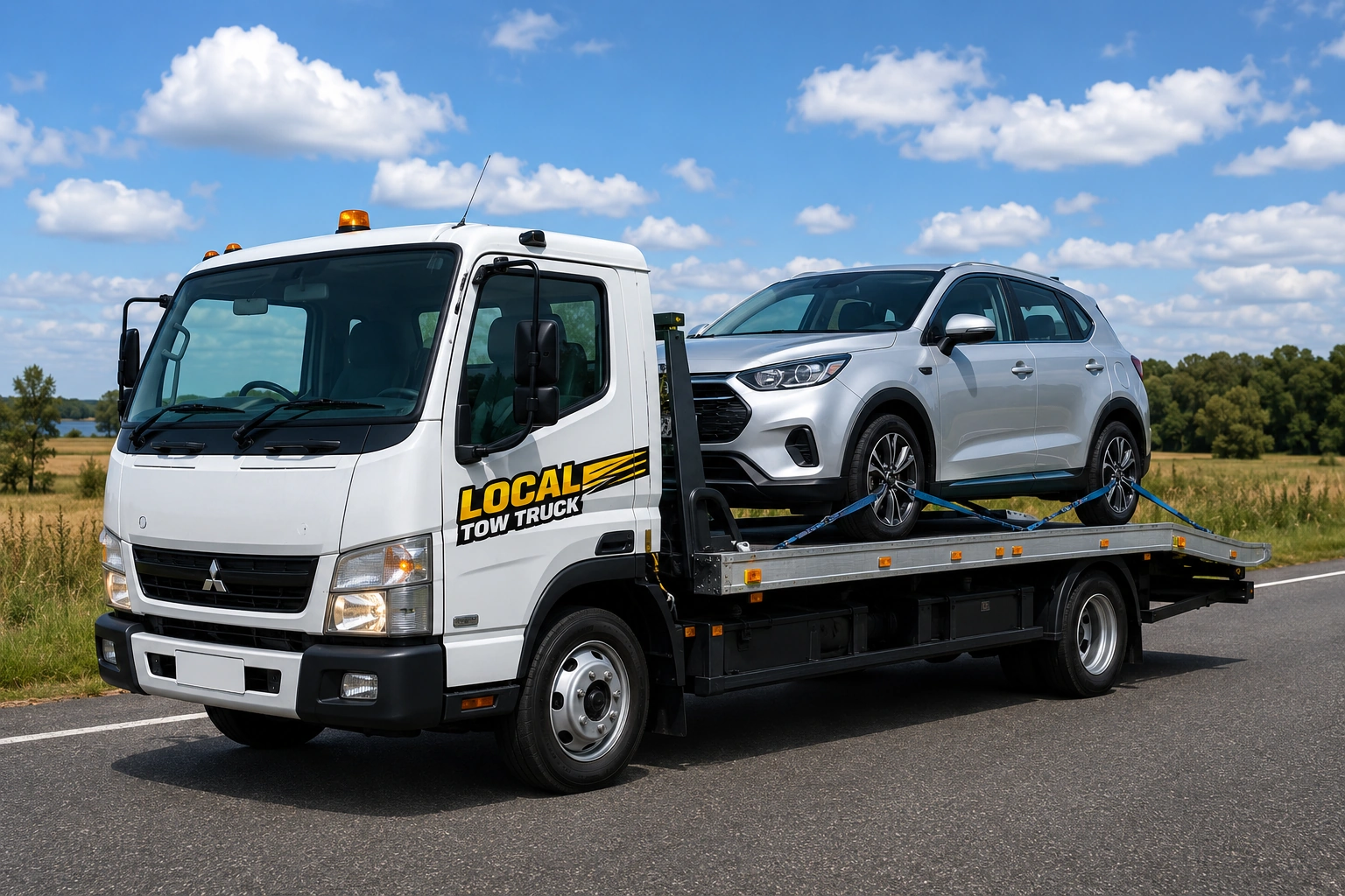 Accident and flatbed recovery in Macclesfield