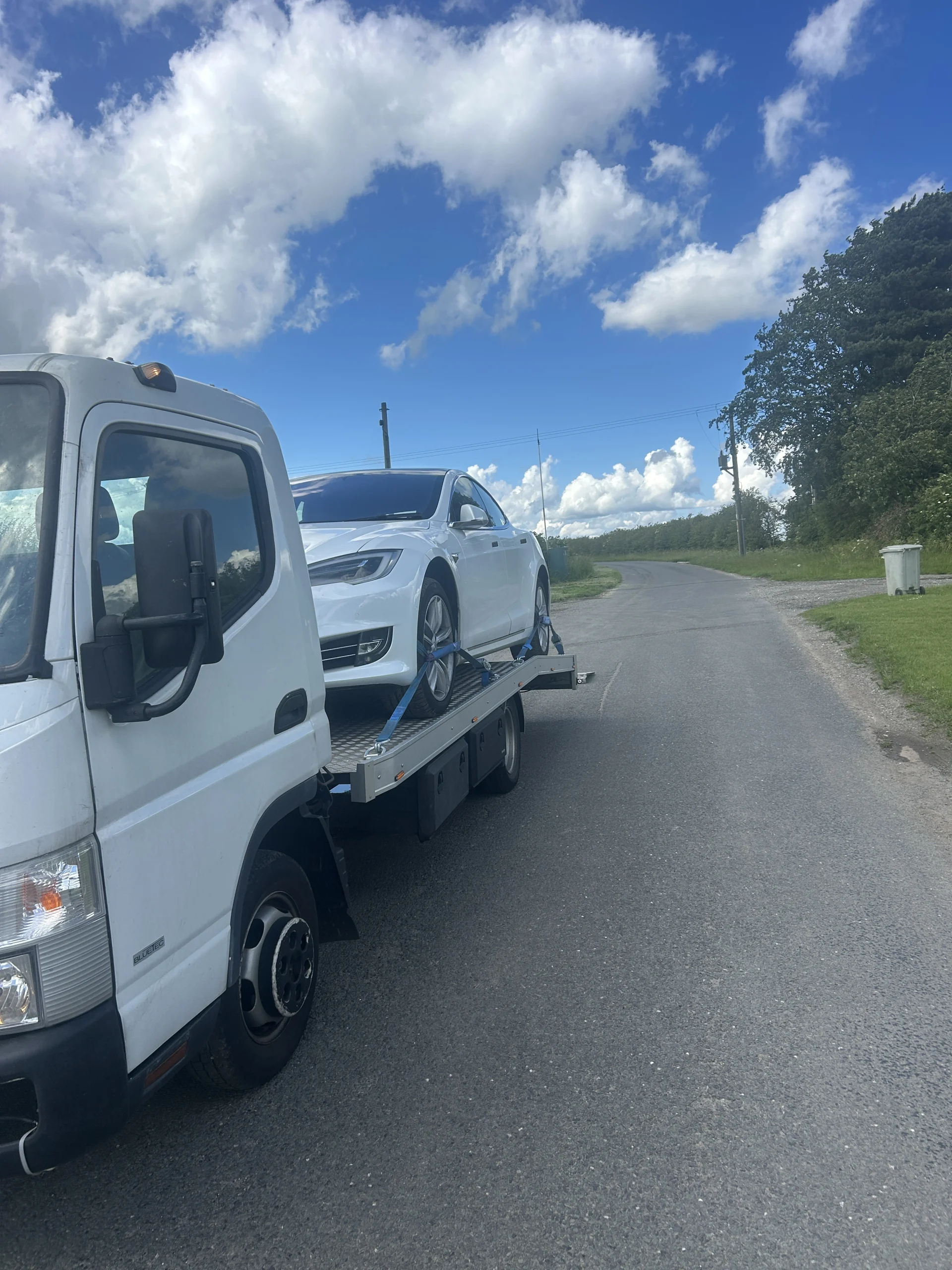 Accident and flatbed recovery in Congleton